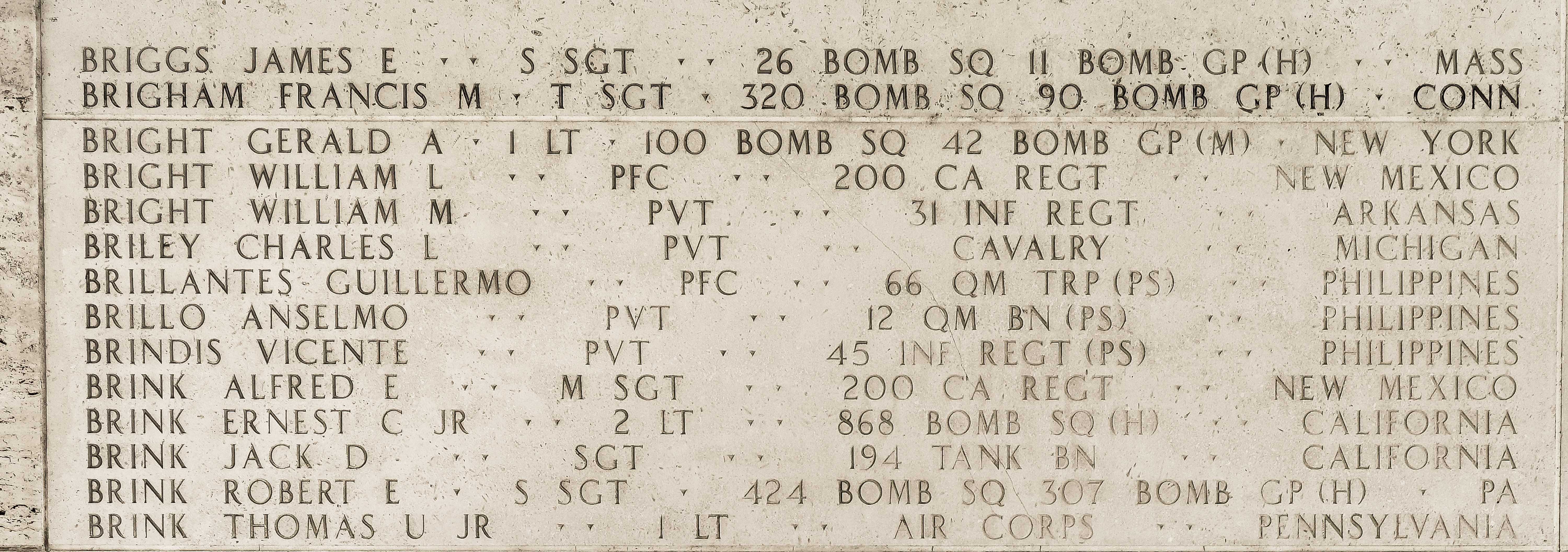 Francis M. Brigham, Technical Sergeant